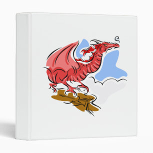 Red Angry Dragon Binder
