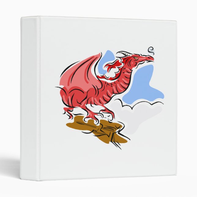 Red Angry Dragon Binder (Front/Spine)