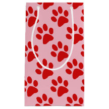 Red Animal Paw Print