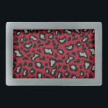 Red Animal Print Belt Buckle Gift<br><div class="desc">The design is from original art.</div>