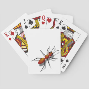 Red Ant Crawling Playing Cards