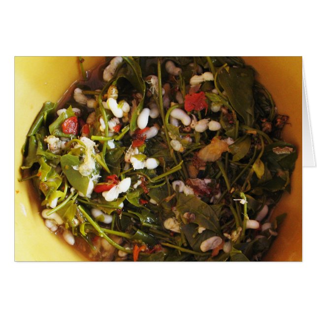 Red Ant Egg Salad ... Thai Street Food Card (Front Horizontal)