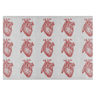 Red Antique Anatomical Heart Cutting Board