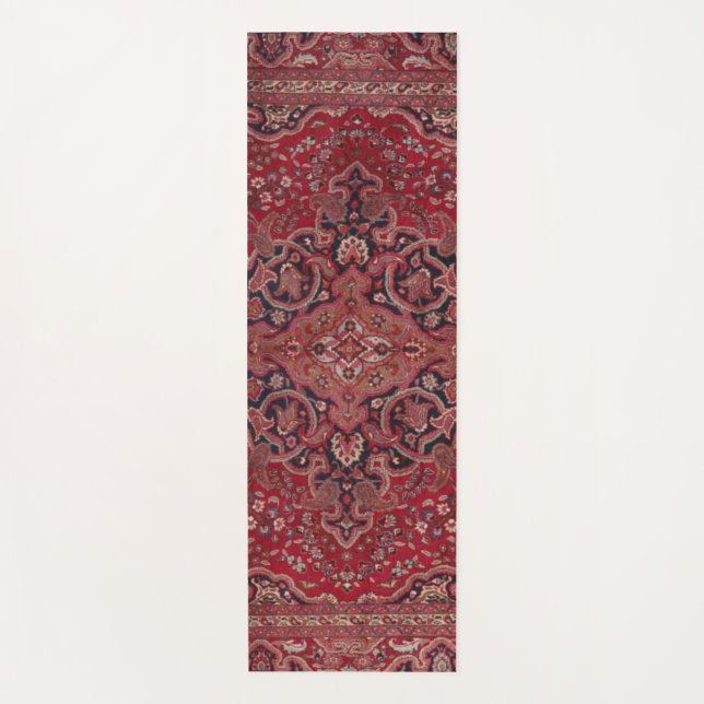 Red Antique Carpet Yoga Mat (Front)