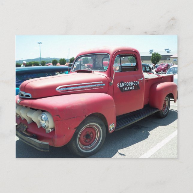 Red Antique Truck Postcard (Front)