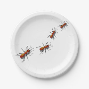 Red Ants at Your Picnic Paper Plate