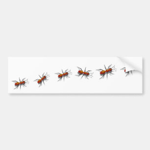 Red Ants Crawling On Your Car Bumper Sticker