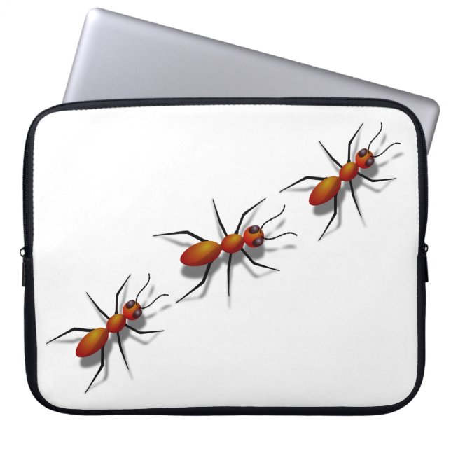 Red Ants Crawling On Your Laptop Sleeve (Front)
