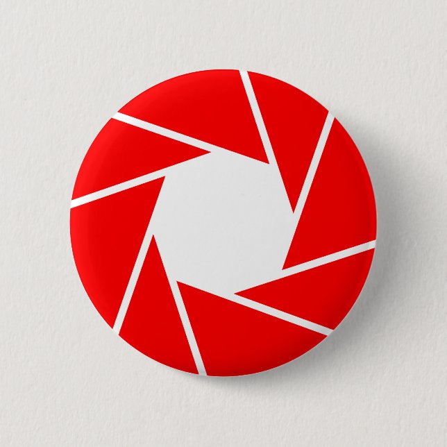 Red Aperature 2 Inch Round Button (Front)