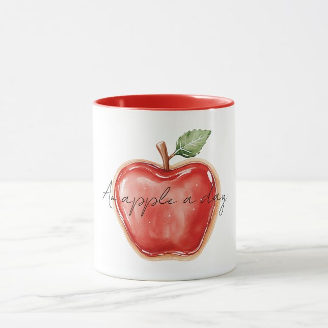 Red Apple A Day Mug (Center)
