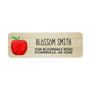 Red Apple Address Labels