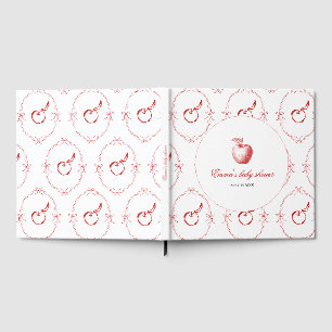 Red Apple Baby Shower Guest Book