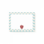 Red Apple Blue Chevron Teacher Post-it® Notes