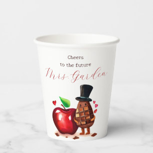 Red Apple Bridal Shower Paper Cups