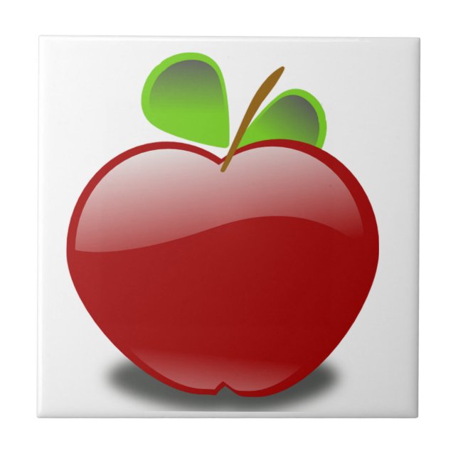 RED APPLE Ceramic Tile (Front)