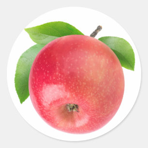 Red apple classic round sticker