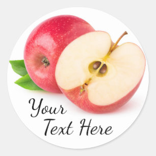 Red apple classic round sticker