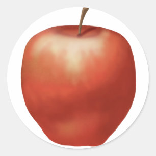 Red Apple Classic Round Sticker