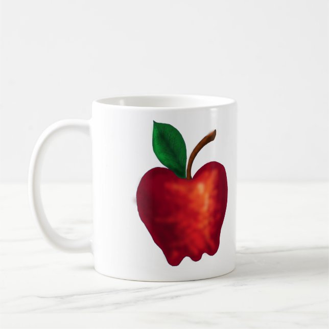 red apple coffee mug (Left)