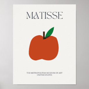 Red Apple Cutouts Matisse Minimalist Print