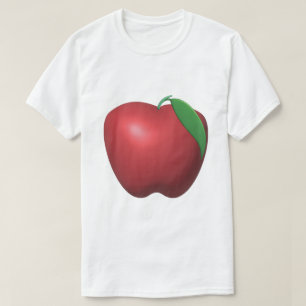 Red Apple Design Fresh Fruit T-Shirt