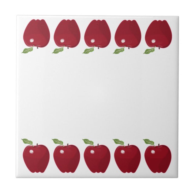 Red Apple Design Tile (Front)