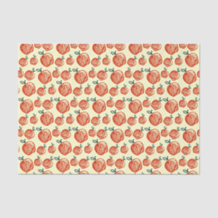 Red Apple Doodle Pattern Tissue Paper