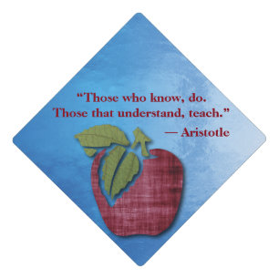 Red Apple Educator Graduation Decoration Graduation Cap Topper