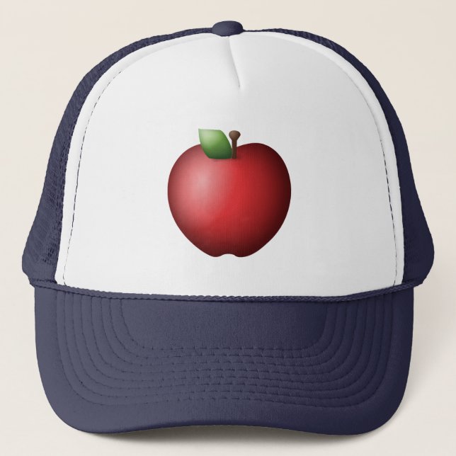 Red Apple - Emoji Trucker Hat (Front)