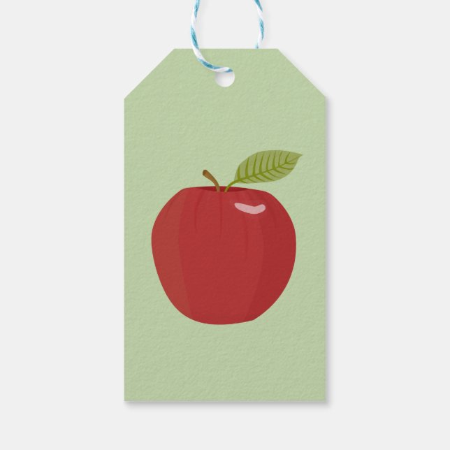red apple gift tags (Back)