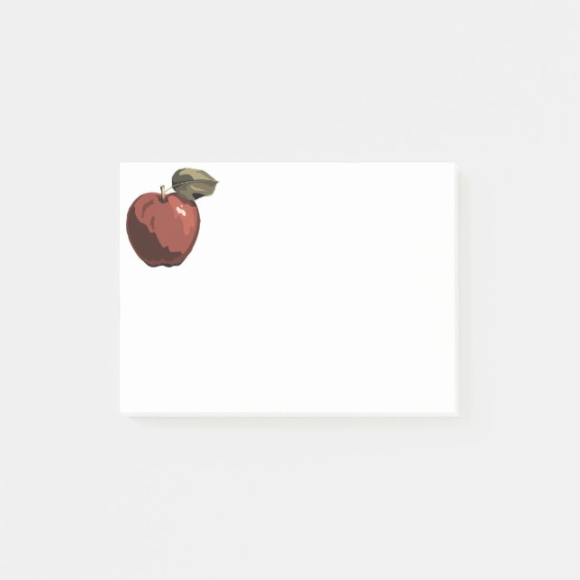 Red  apple illustration post-it notes (Front)