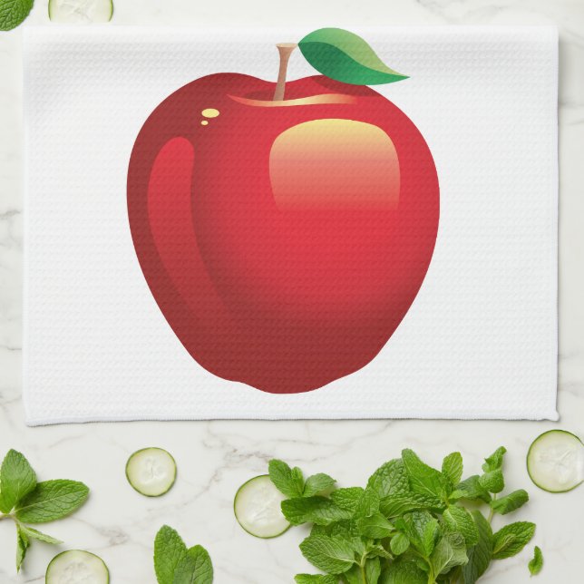 Red Apple Kitchen Towel (Folded)