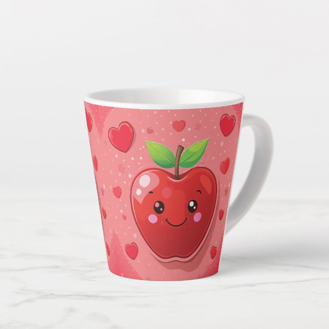 Red Apple  Latte Mug (Right Angle)