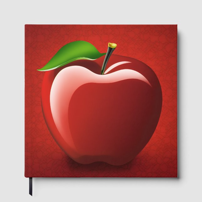 Red Apple Logo Guest Book (Front)