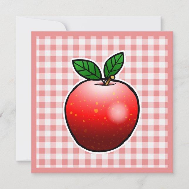 Red Apple Mothers Day Card (Front)