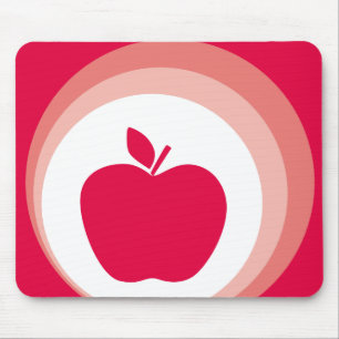 red apple mouse pad