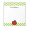 Red apple notepad for teacher | Personalized name