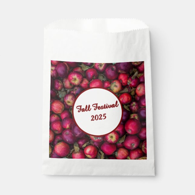 Red Apple Party Customizable Favour Bags (Front)