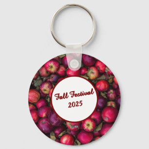 Red Apple Party Customizable  Keychain