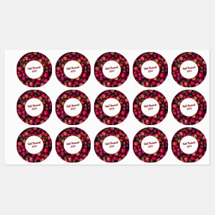 Red Apple Party Customizable Labels