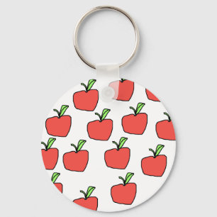 Red Apple Pattern. Keychain