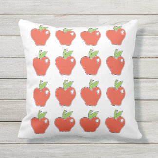 Red Apple Pattern Throw Pillow