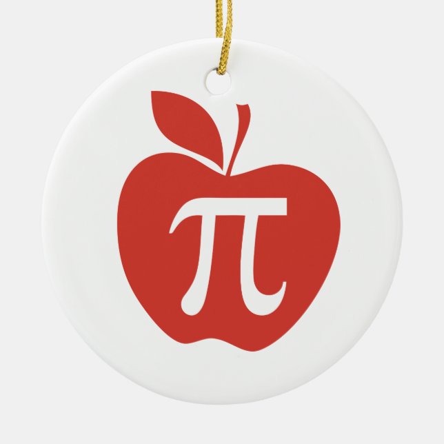 Red Apple Pie Ceramic Ornament (Front)