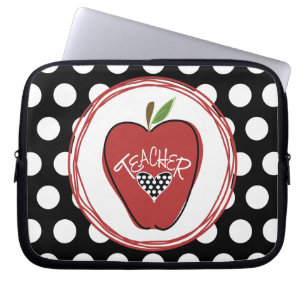 Red Apple & Polka Dot Laptop Sleeve