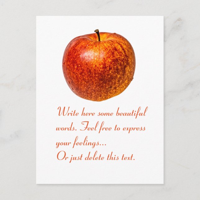 Red apple postcard (Front)