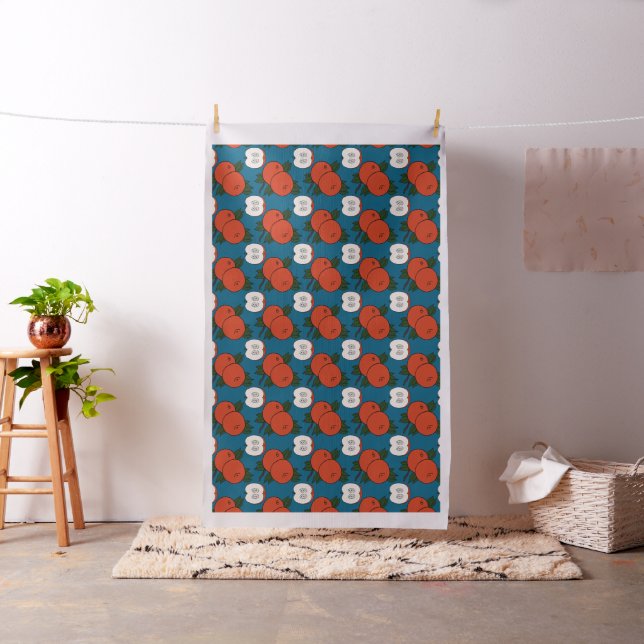 Red Apple Printed Fabric (In Situ)