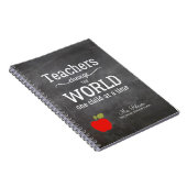 Red apple quote and your text chalkboard teacher notebook (Right Side)