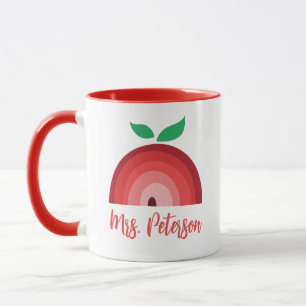 Red Apple Rainbow, Teacher's Apple Mug