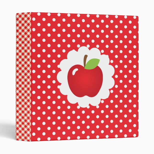 Red Apple Recipe Binder (Front/Spine)