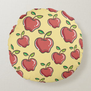 Red Apple Round Pillow